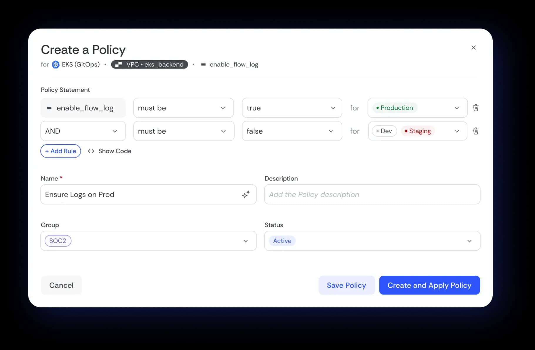 Bluebricks Graph Policies