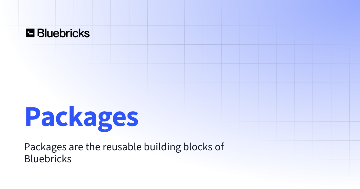 Packages | Bluebricks