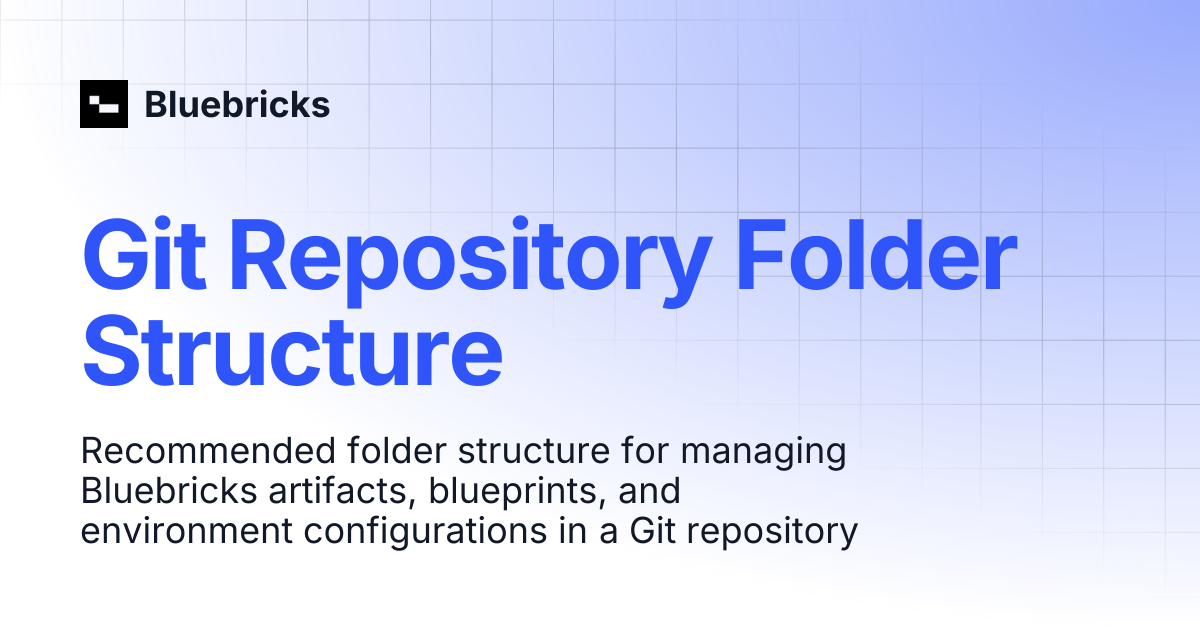 Git Repository Folder Structure | Bluebricks
